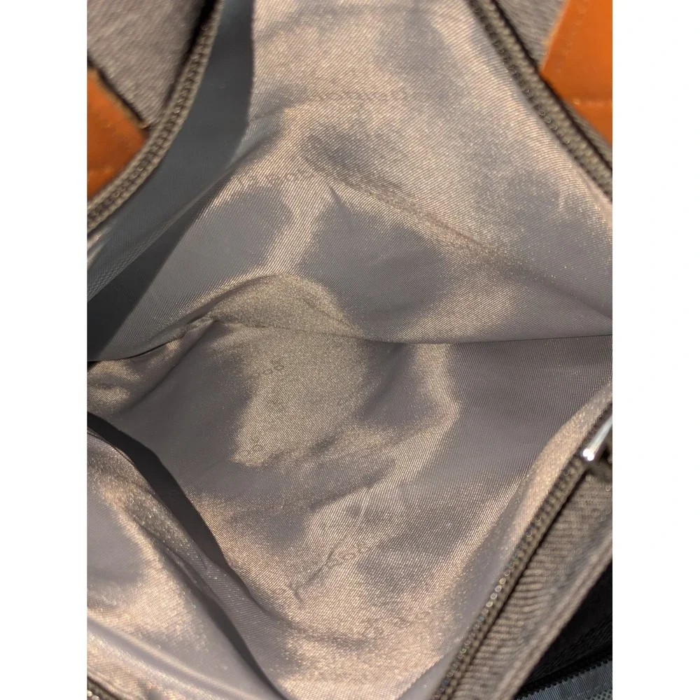 BabbleRoo Gray Diaper Bag Backpack Changing Pad Pacifier Case Multi Pocket Baby